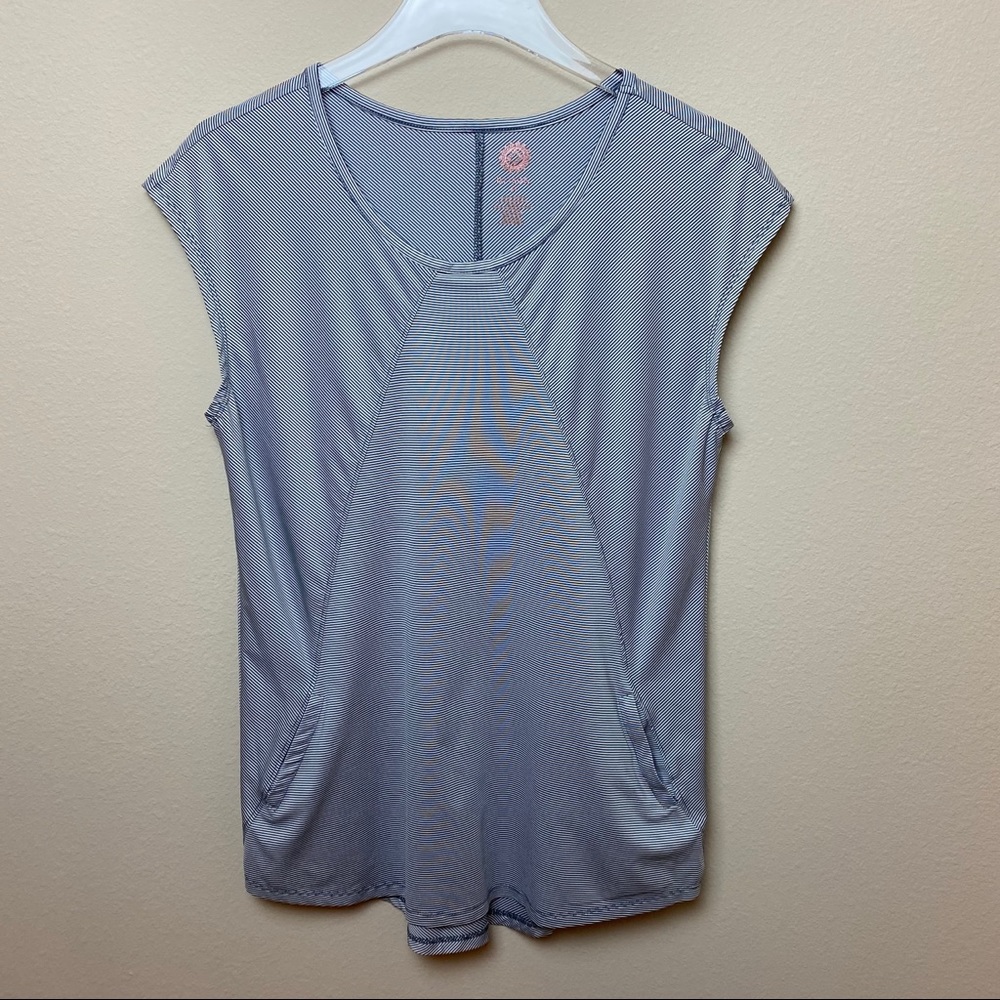 Brisas | Striped Muscle Tee with Pockets